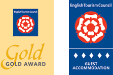 We are proud to advise that we have the Gold Award and Five Star Accomodation Rating from the English Tourism Coucil.
